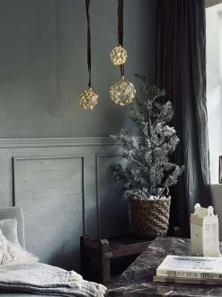 VIAMAJA Led Jul|Jul<Glas ophæng med lys - Flere størrelser