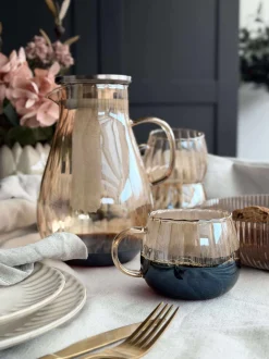 VIAMAJA Krus, Kopper Og Glas<Glaskopper med riller - 4 stk.