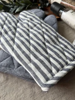 VIAMAJA Grydelapper Og Forklæder<Grillhandske - Quilt blå strib