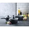 VIAMAJA Gryder Og Pander<Grydesæt - 3 stk med glaslåg - Aluminium/keramisk belægning