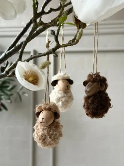 VIAMAJA Pynte Genstande|Påske<Hængende Fluffy Får - Flere farver