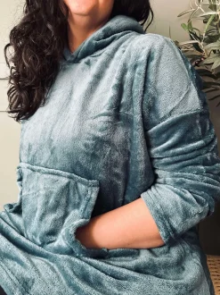 VIAMAJA Homewear<Hoodie Fleece Blue - S-XL