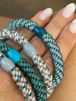 VIAMAJA Hår Accessories<Hårelastikker Supreme Aqua - 4 stk.