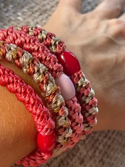 VIAMAJA Hår Accessories<Hårelastikker Supreme Coral- 4 stk.