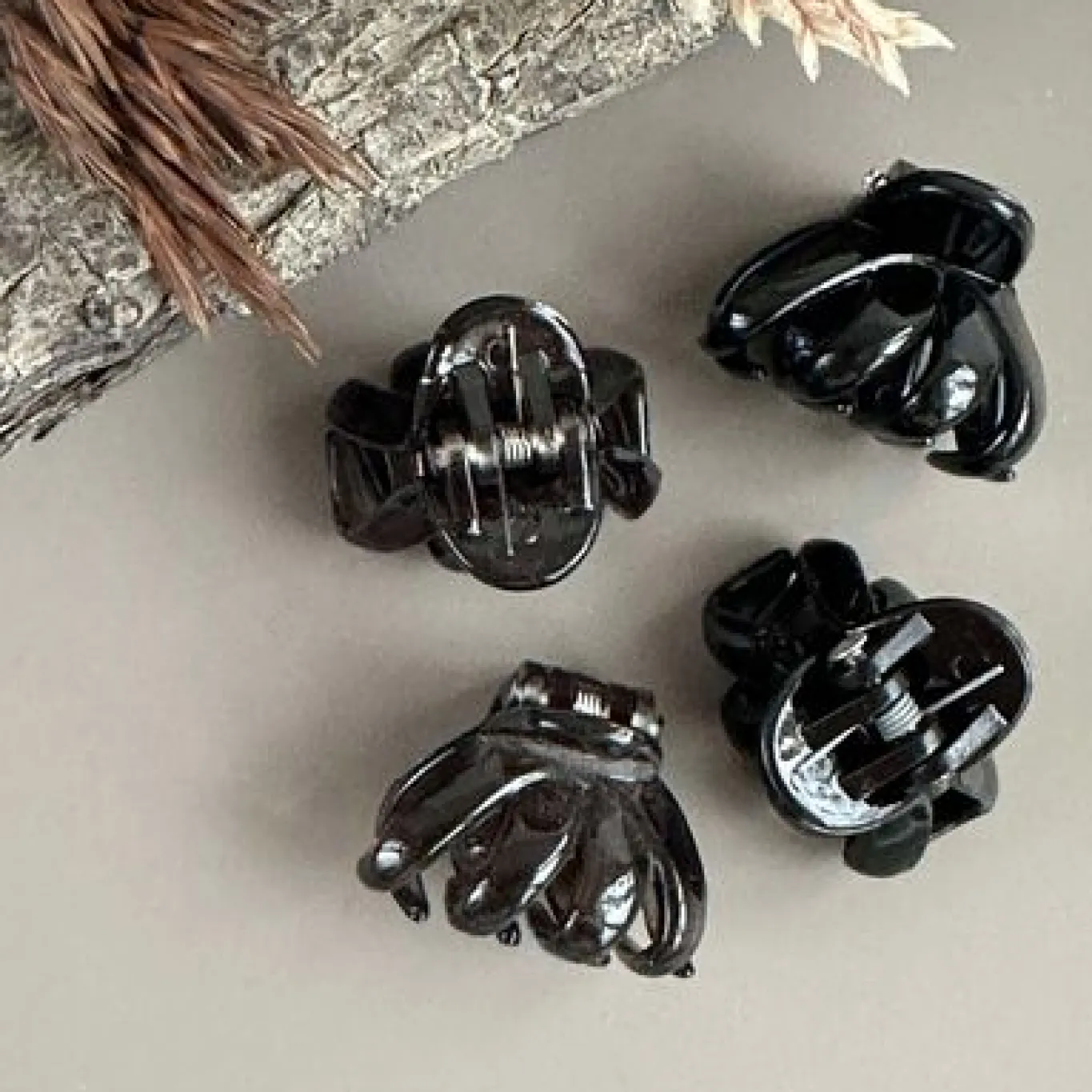 VIAMAJA Hår Accessories<Hårklemmer Black / Thunder - 4 stk