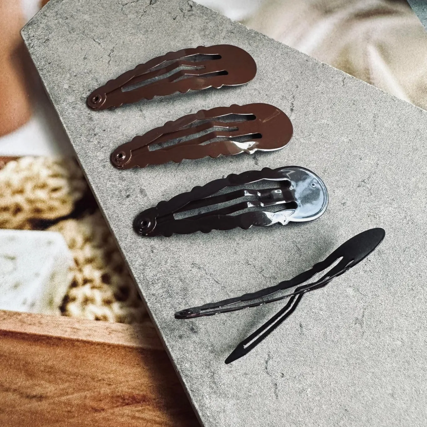 VIAMAJA Hår Accessories<Hårspænde Mina Brown 4 stk
