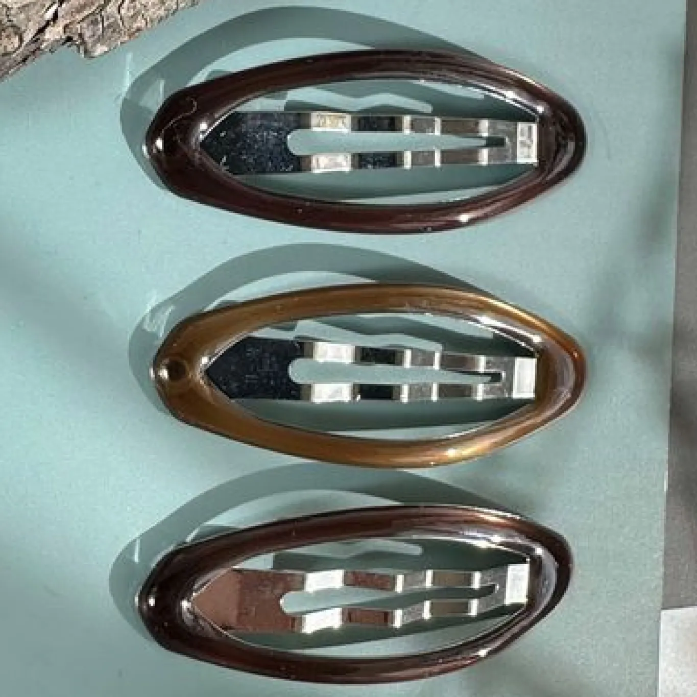 VIAMAJA Hår Accessories<Hårspænder Oval Brown - 4stk.