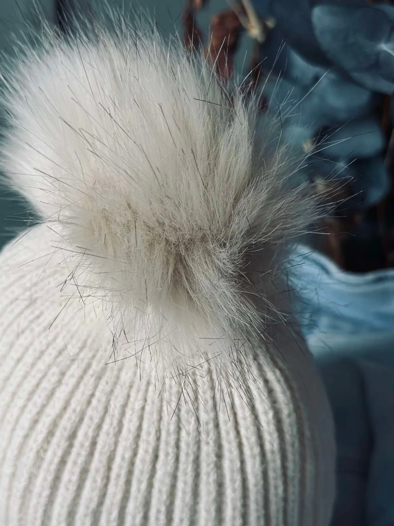 VIAMAJA Huer Og Handsker<Hue med kvast - Creme