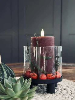 VIAMAJA Lysestager|Jul<Hurricane med glas