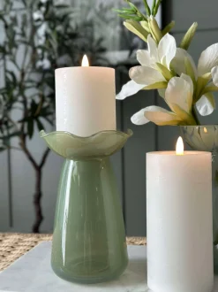 VIAMAJA Vaser|Interiør<Hyacintvase m. Blomsterkant - Grøn