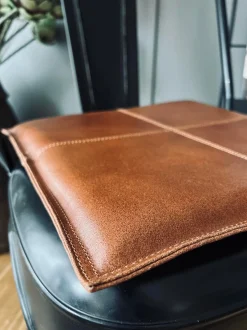 VIAMAJA Puder I Skind|Tæpper Og Puder<Hynde i læder - Cognac 38x38cm