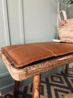 VIAMAJA Puder I Skind|Tæpper Og Puder<Hynde i læder 120cm - Cognac bøffellæder