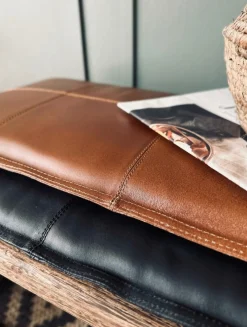 VIAMAJA Puder I Skind|Tæpper Og Puder<Hynde i læder 120cm - Cognac bøffellæder