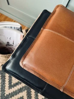 VIAMAJA Puder I Skind|Tæpper Og Puder<Hynde i læder 120cm - Cognac bøffellæder