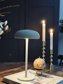 VIAMAJA Lys Og Led|Led Lamper<Isolde LED touch bordlampe. Sort/Beige