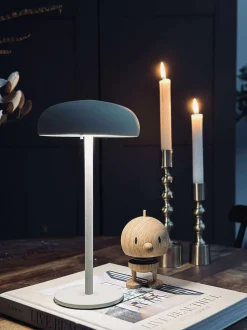 VIAMAJA Lys Og Led|Led Lamper<Isolde LED touch bordlampe. Sort/Beige