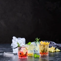 VIAMAJA Krus, Kopper Og Glas<Isspand med 4 glas