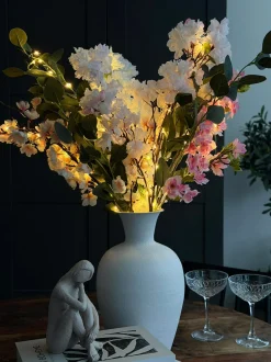 VIAMAJA Blomster<Japansk Kirsebærgren med lys - Rosa