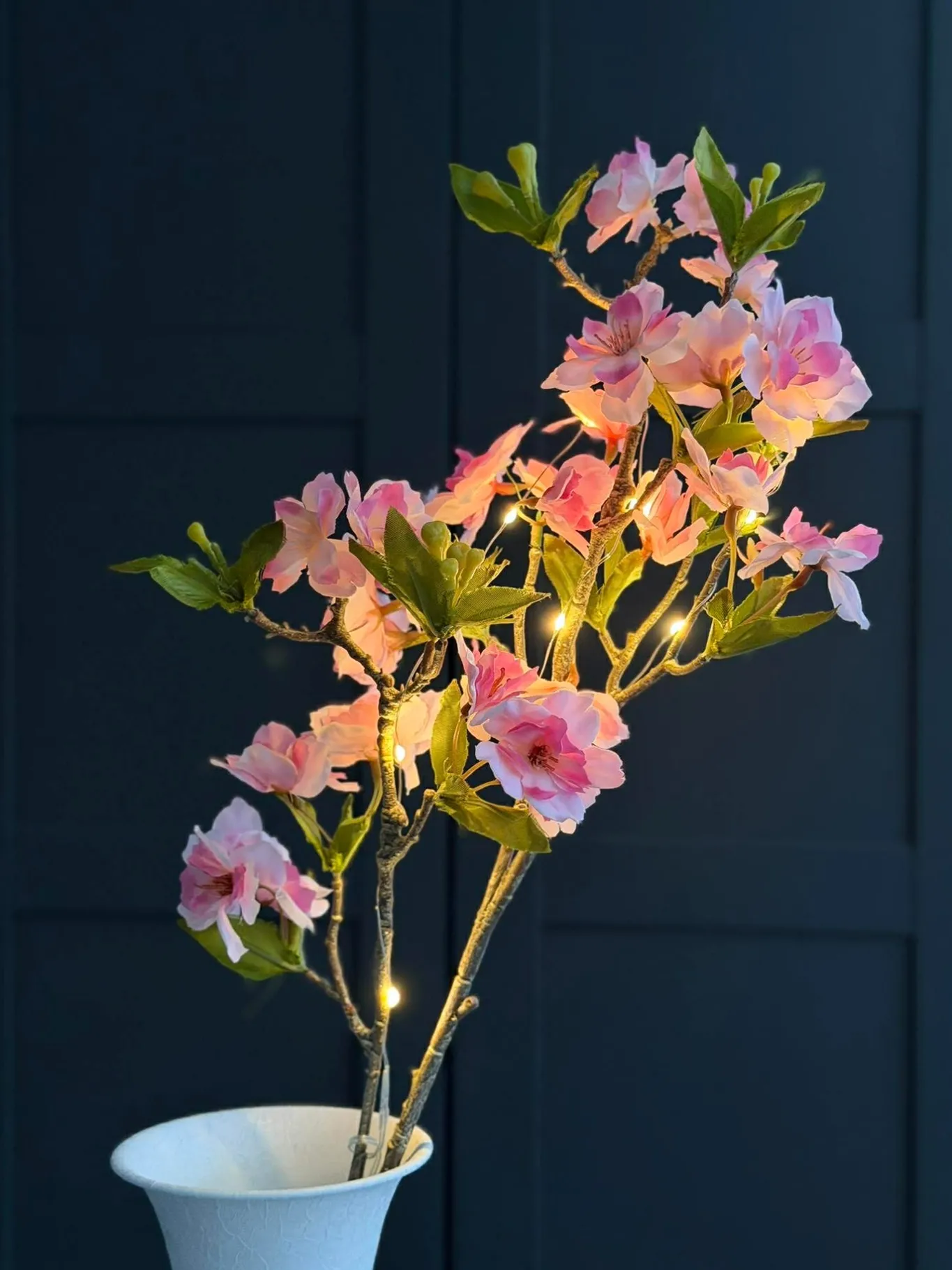 VIAMAJA Blomster<Japansk Kirsebærgren med lys - Rosa