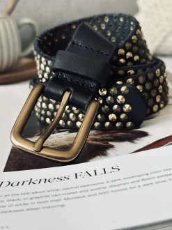 VIAMAJA Bælter<Jeans bælte med nitter - Black / gold