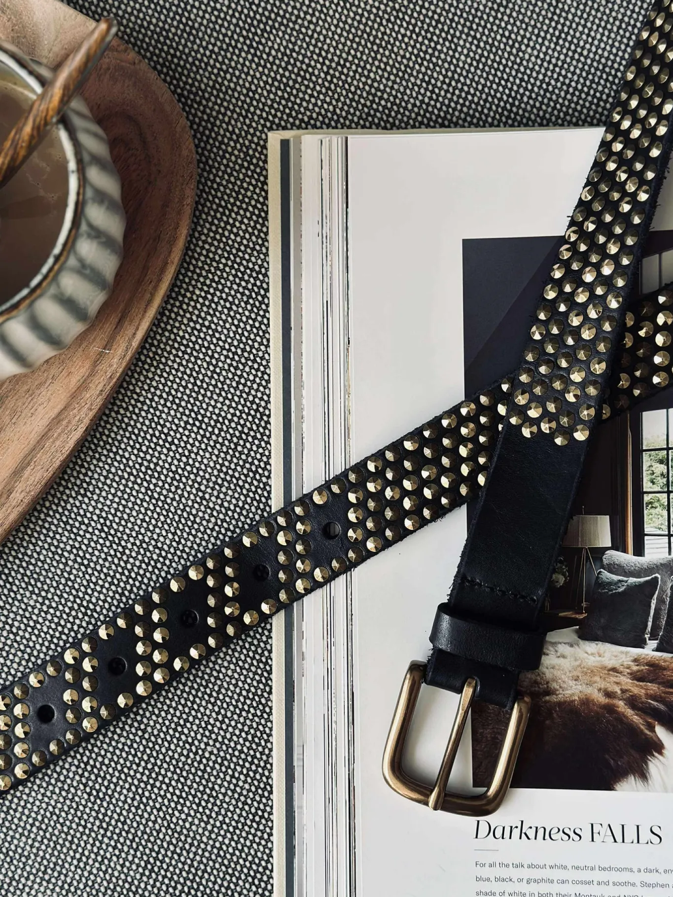 VIAMAJA Bælter<Jeans bælte med nitter - Black / gold