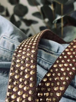VIAMAJA Bælter<Jeans bælte med nitter - Brown/ gold