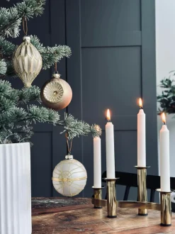 VIAMAJA Jul<Julekugler i glas GOLD - Pakke med 3 stk