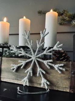 VIAMAJA Jul<Juleophæng 21cm Snefnug white mix