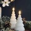 VIAMAJA Lys Og Led|Led Bloklys<Juletræ med led lys - Sæt med 2 stk. Hvid