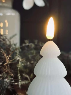 VIAMAJA Lys Og Led|Led Bloklys<Juletræ med led lys - Sæt med 2 stk. Hvid