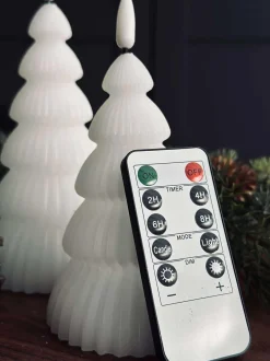 VIAMAJA Lys Og Led|Led Bloklys<Juletræ med led lys - Sæt med 2 stk. Hvid