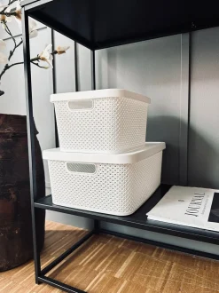 Børn VIAMAJA Opbevaring Til Badeværelse|Garderobe Opbevaring<Kasse med låg - Small VILA WHITE