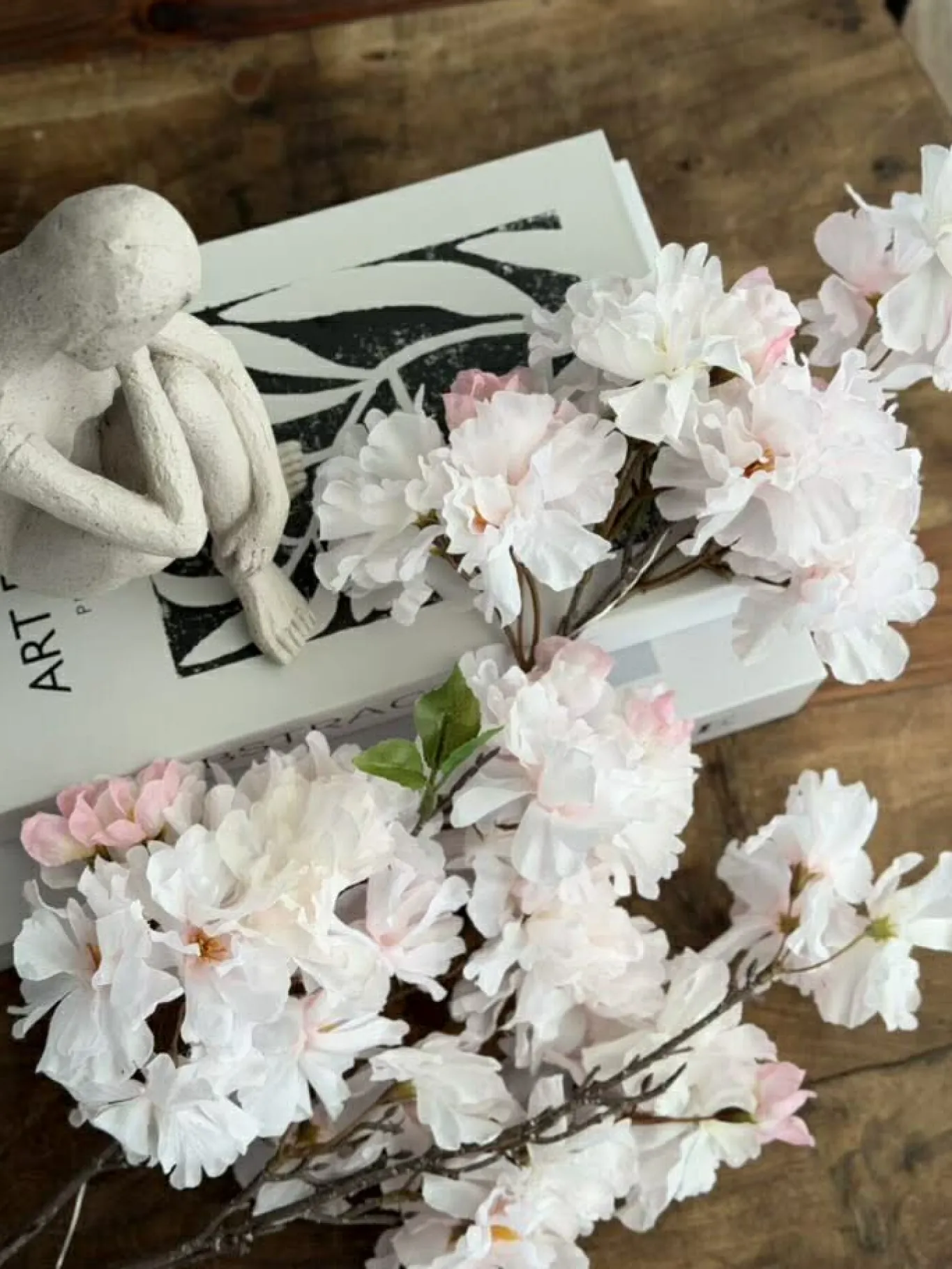 VIAMAJA Blomster<Kirsebærgren med lys - Rosa / hvid