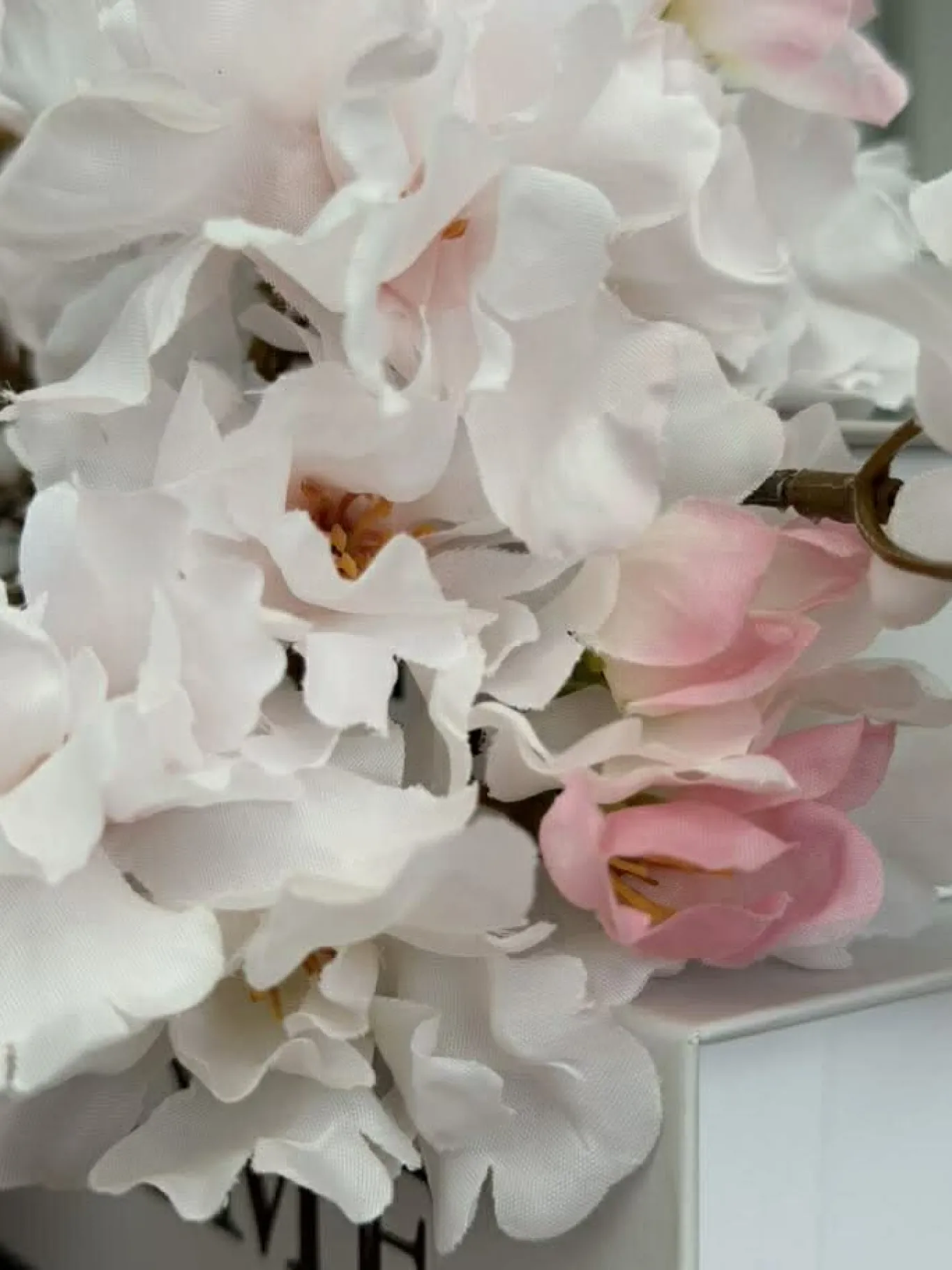 VIAMAJA Blomster<Kirsebærgren med lys - Rosa / hvid