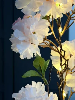 VIAMAJA Blomster<Kirsebærgren med lys - Rosa / hvid