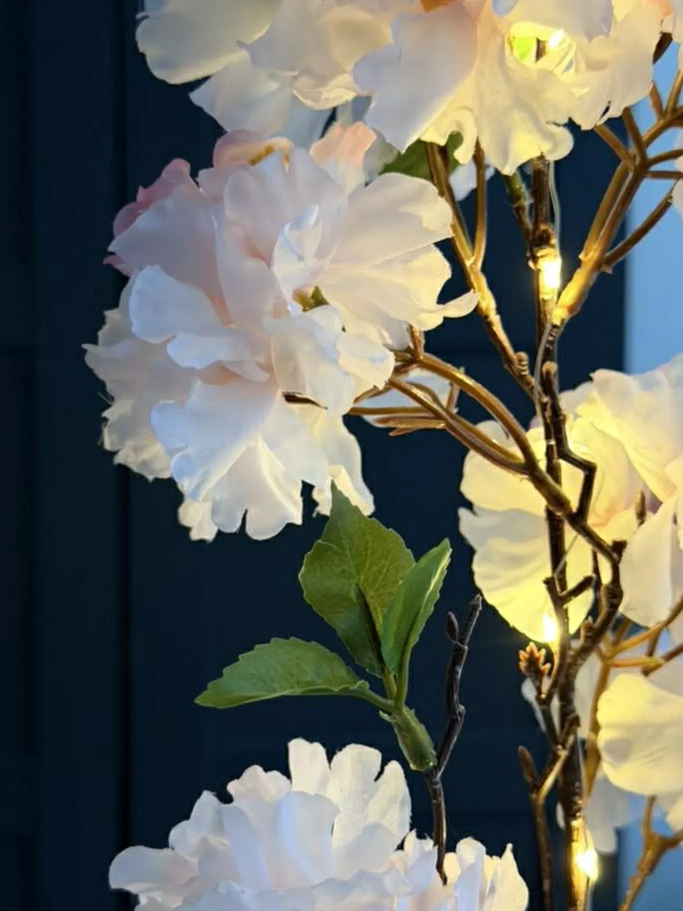 VIAMAJA Blomster<Kirsebærgren med lys - Rosa / hvid