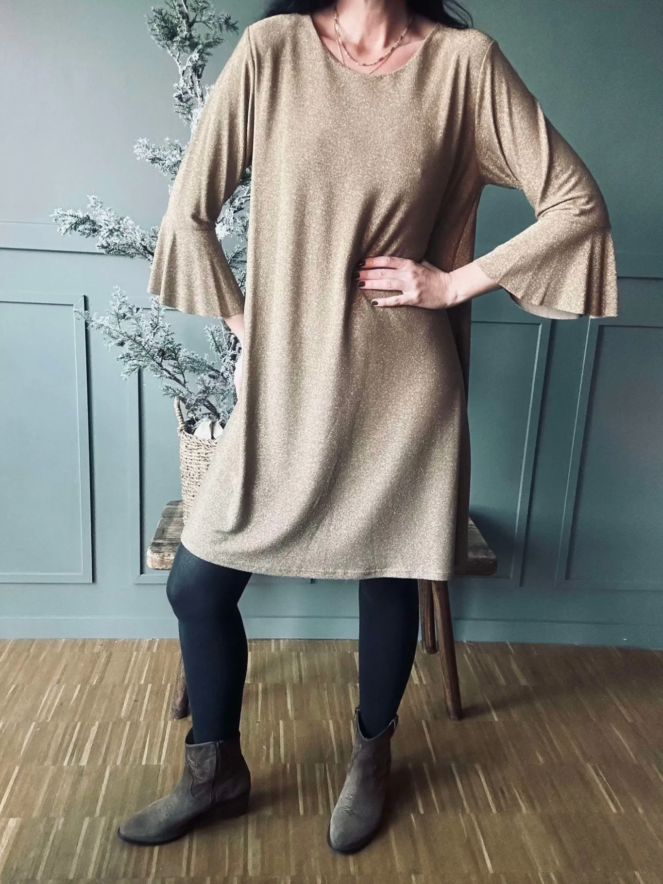 VIAMAJA Kjoler<Kjole Sparkle Gold