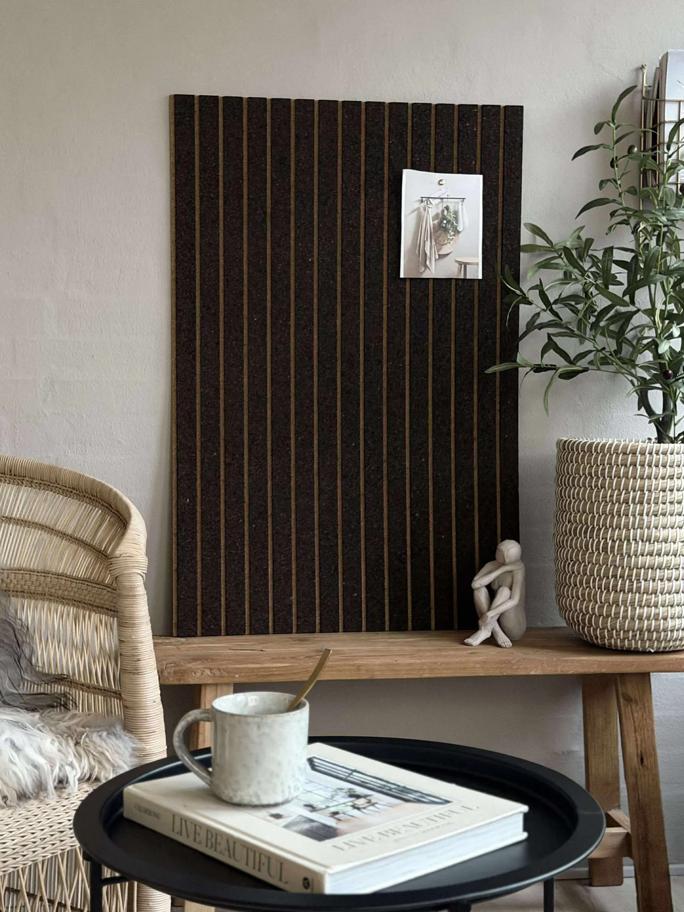 VIAMAJA Korkplader<Korkplade med panel effekt NEW Dark - Støjdæmpende