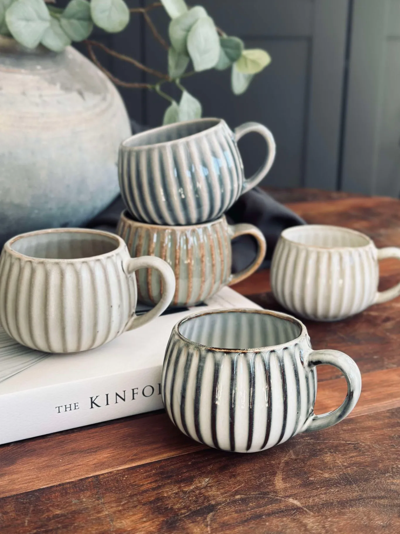 VIAMAJA Krus, Kopper Og Glas|Porcelæn Og Stentøj<Krus VIGA Strib - Blå