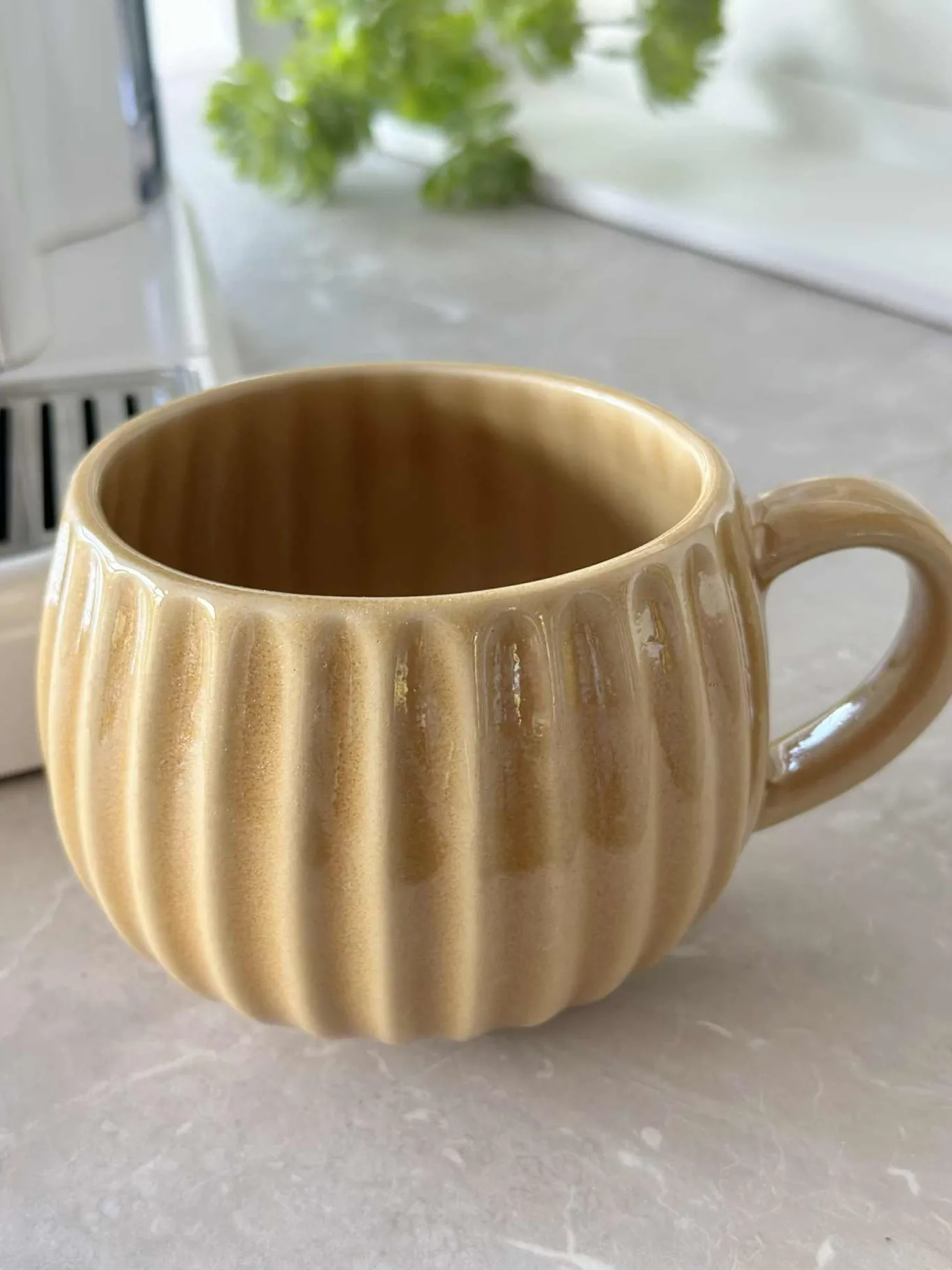 VIAMAJA Krus, Kopper Og Glas|Porcelæn Og Stentøj<Krus VIGA Strib - Sennep