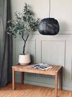 VIAMAJA Lamper<Lampe bambus - Sort dia 33