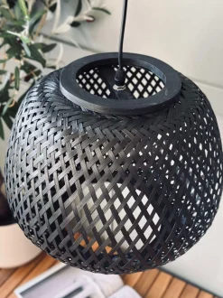 VIAMAJA Lamper<Lampe bambus - Sort dia 33