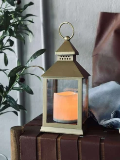 VIAMAJA Lys Og Led|Led Lanterne<Lanterne m. Timer - Gold