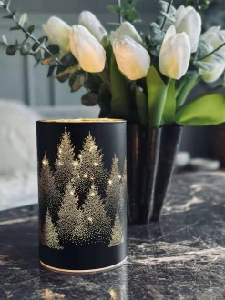 VIAMAJA Lys Og Led|Led Designlys<Lanterne med led lys - Black / gold