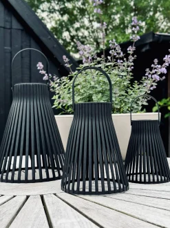 VIAMAJA Lys Og Led|Udendørs Led<Lanterne med solceller - GARDEN BLACK 24cm