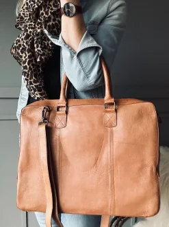VIAMAJA Computertasker|Tasker Til Mænd<Laptop Cognac London