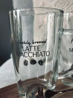 VIAMAJA Krus, Kopper Og Glas<Latte Macchiato sæt - 4 dele