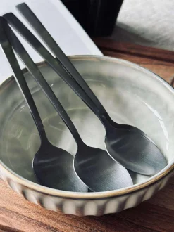 VIAMAJA Bestik Og Køkkenredskaber<Latte Skeer black - 4 stk Rustfrit stål