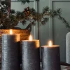 VIAMAJA Lys Og Led|Led Bloklys<LED Bloklys / Grå – 3 stk Rustik lys