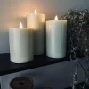 VIAMAJA Lys Og Led|Led Bloklys<LED Bloklys / Mint – 3 stk bloklys